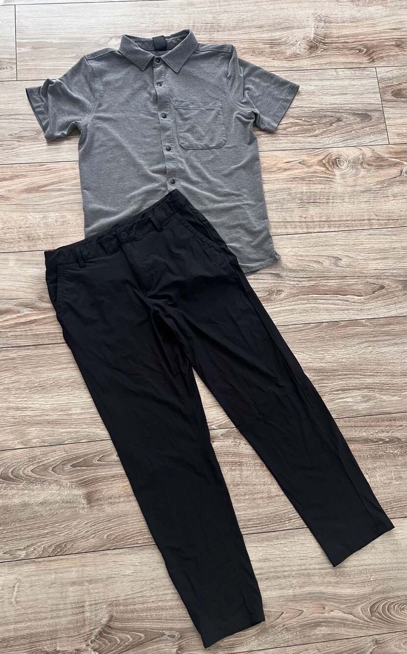 All in Motion Boys Performance Button-Down Shirt and Pants Set